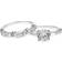 Jon Richard Engagement Ring Set - Silver/Transparent