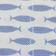 Nautica Woodblock Fish Underlakan Blå (259.08x228.6cm)