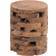 Zimlay Teak Wood Segment Round Foot Stool 18"