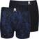 CR7 Boy's Cotton Boxer Shorts 2-pack - Blue Print/Black (8400-51-559)