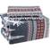 Tribeca Living 170 GSM Winter Reindeer Bed Sheet Grey, Red (269.24x238.76cm)