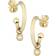 Saks Fifth Avenue Accent Simple Hoop Drop Earrings - Gold/Diamond