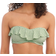 Freya Check in Bandeau Bikini Top - Khaki