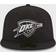 New Era Oklahoma City Thunder Black & White Logo 59FIFTY Fitted Hat Sr