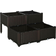 OutSunny Rattan Effect Two Tier Planter Brown