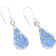 Everlasting Flowers Enchanted Memories Earrings - Silver/Blue