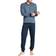 Calida Relax Imprint Pajama With Cuff - Blue
