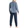 Calida Relax Imprint Pajama With Cuff - Blue