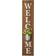 GlitzHome Welcome Porch Sign with Metal Planter