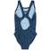 Speedo Girl's Boomstar Allover Muscleback Swimsuit - Navy/Pool (812382-9239)