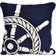 Liora Manne Frontporch Ship Wheel Complete Decoration Pillows Blue (45.72x45.72)