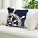 Liora Manne Frontporch Ship Wheel Complete Decoration Pillows Blue (45.72x45.72)