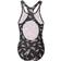 Speedo Girl's Boom Logo Medalist Swimsuit - Black/Pink