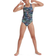 Speedo Girl's Allover Medalist Swimsuit - Black/Blue (812520-G674)