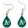 WinCraft Oakland Athletics Tear Drop Dangle Earrings