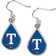 WinCraft Texas Rangers Tear Drop Dangle Earrings