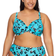 Elomi Plus Size Kotiya Plunge Underwire Bikini Top - Lagoon