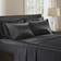 Madison Park Satin Luxury Bed Sheet Black (274.3x259.1)