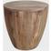 The Urban Port Hand-Carved Drum Small Table 21"