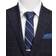 DC Comics Superman Stripe Pattern Silk Tie - Blue