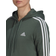 adidas Essentials Fleece 3-Stripes Full-Zip Hoodie - Green Oxide/White