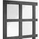 Stonebriar Collection Classic Square Black Wood Framed Accent Väggspegel 59.7x59.7cm