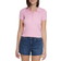 Calvin Klein Ribbed Cap Sleeve Polo Shirt - Pink Pulse