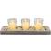 Stonebriar Collection Briarwood Decorative Votive Tray with Rustic Cement Tray Candle Holder 2.9" 3