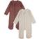 Pippi Onesie Nightgown 2-pack - Burlwood (3821-433)