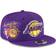 New Era Los Angeles Lakers Back Half 9FIFTY Snapback Adjustable Hat Men - Purple