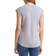 Calvin Klein Cap Sleeve Henley Top - Heather Granite