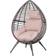 OutSunny Outdoor Indoor Wicker Teardrop Chair With Cushion Rattan Lounger