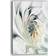 Design Art White Stained Glass Floral Art Wall Decor 30x40"