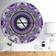 Design Art Purple Fractal Pattern with Circles Modern Wall Clock 23"