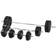 Gorilla Sports Set d'haltères 97,5 Kg (disques plastique à poignées barres)