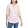 Calvin Klein Textured Roll Tab Button Down Shirt - Blush