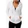 Calvin Klein Performance Ruched-Sleeve Zip Hoodie Women - White