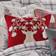 Levtex Home Villa Lugano Sleigh Bells Deer Complete Decoration Pillows Red (45.72x45.72cm)