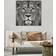 Empire Art Direct King of The Jungle Lion Frameless Free Floating Tempered Glass Panel Graphic Wall Art Wall Decor 38x38"