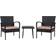 Safavieh Moore Outdoor Lounge Set, 1 Table incl. 2 Chairs