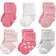 Hudson 8-Pack Dots and Stripes Chenille Socks - Pink/Grey