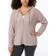 Calvin Klein Performance Ruched Sleeve Zip Hoodie Plus Size - Evening Sand