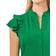 CeCe Pintuck Ruffled Blouse - Lush Green