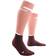 CEP The Run Long Compression Socks W - Rose/Dark Red