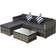 OutSunny 860-017BK Conjunto de Sala de Exterior, 1 Mesa incl. 3 Sofás