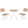 OutSunny 84B-789ND Bistro Set, 1 Table incl. 2 Chairs