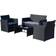 OutSunny 860-064V01BK Outdoor Lounge Set, 1 Table incl. 3 Sofas