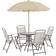 OutSunny 01-0708 Ensemble repas de patio, 1 Table incluse 4 Chaises