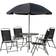 OutSunny 01-0708 Ensemble repas de patio, 1 Table incluse 4 Chaises