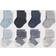 Hudson 8-Pack Stripe Chenille Socks - Navy/Grey